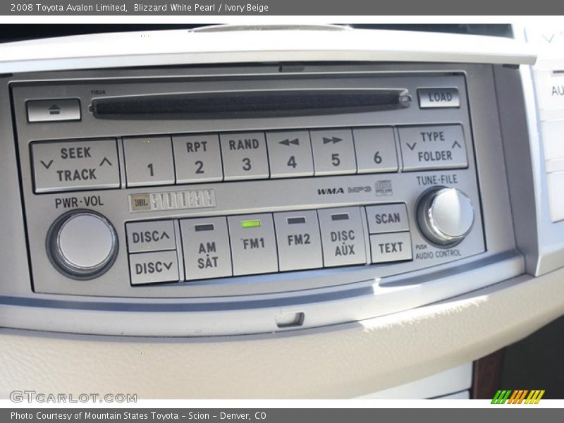 Blizzard White Pearl / Ivory Beige 2008 Toyota Avalon Limited