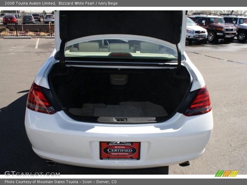 Blizzard White Pearl / Ivory Beige 2008 Toyota Avalon Limited