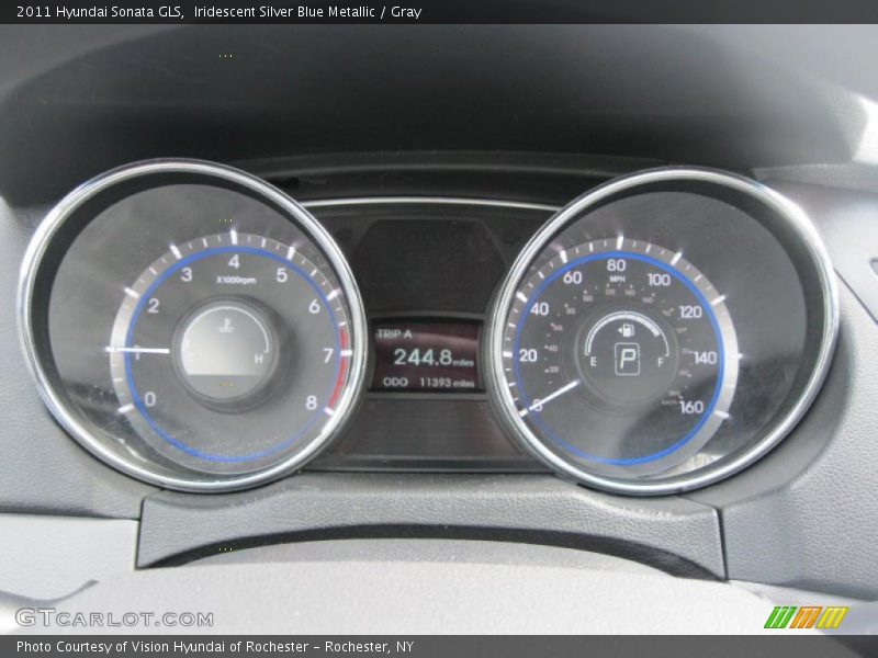 Iridescent Silver Blue Metallic / Gray 2011 Hyundai Sonata GLS