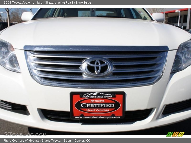 Blizzard White Pearl / Ivory Beige 2008 Toyota Avalon Limited