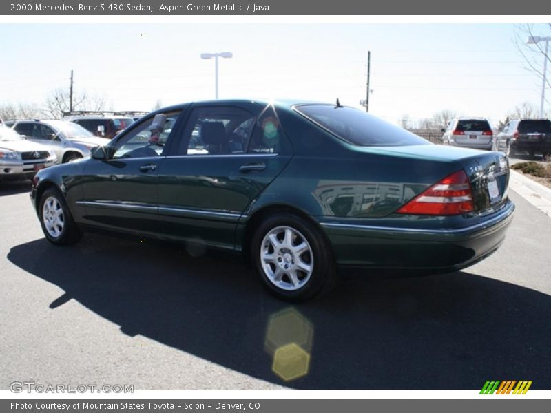 Aspen Green Metallic / Java 2000 Mercedes-Benz S 430 Sedan