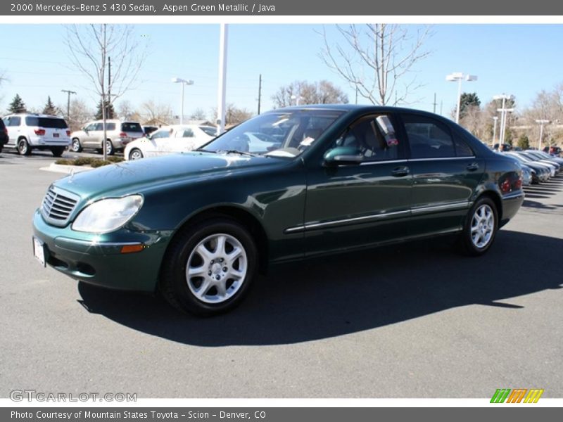 Aspen Green Metallic / Java 2000 Mercedes-Benz S 430 Sedan
