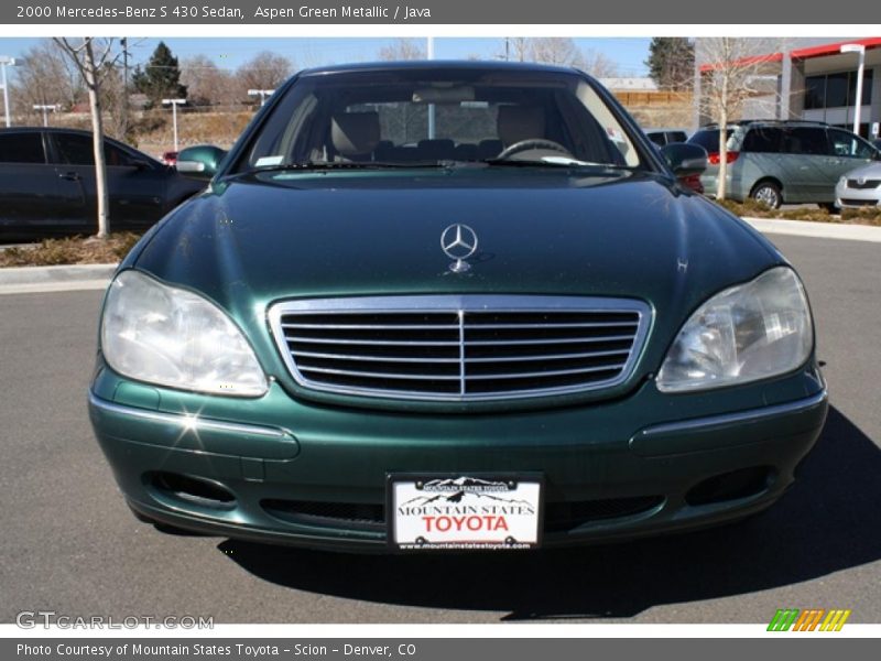 Aspen Green Metallic / Java 2000 Mercedes-Benz S 430 Sedan