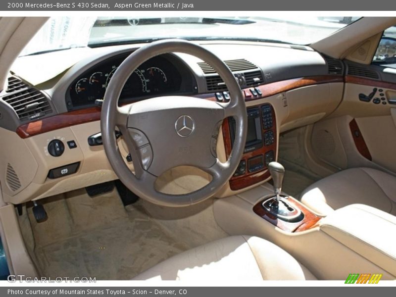 Aspen Green Metallic / Java 2000 Mercedes-Benz S 430 Sedan