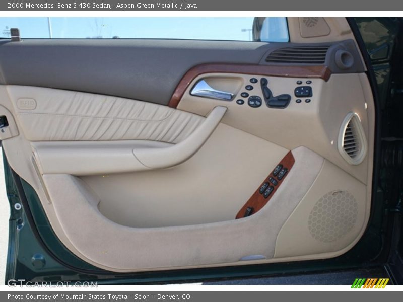Aspen Green Metallic / Java 2000 Mercedes-Benz S 430 Sedan
