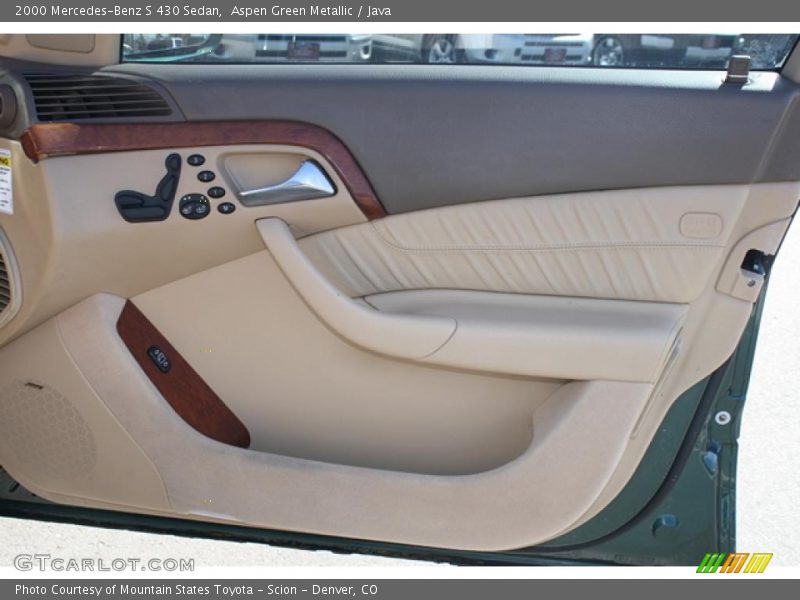 Aspen Green Metallic / Java 2000 Mercedes-Benz S 430 Sedan