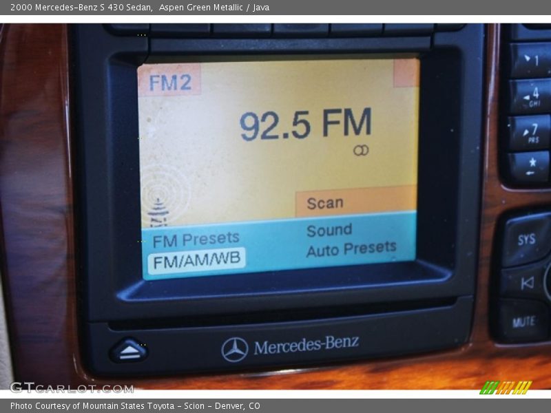 Aspen Green Metallic / Java 2000 Mercedes-Benz S 430 Sedan