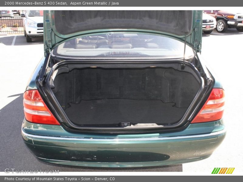 Aspen Green Metallic / Java 2000 Mercedes-Benz S 430 Sedan