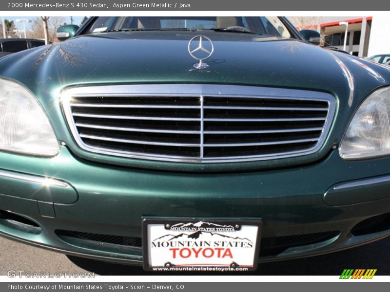Aspen Green Metallic / Java 2000 Mercedes-Benz S 430 Sedan