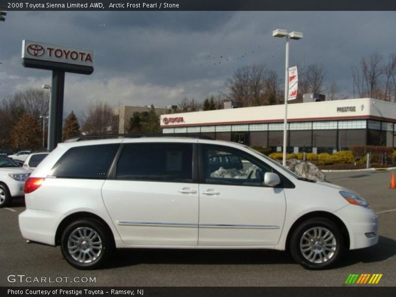 Arctic Frost Pearl / Stone 2008 Toyota Sienna Limited AWD