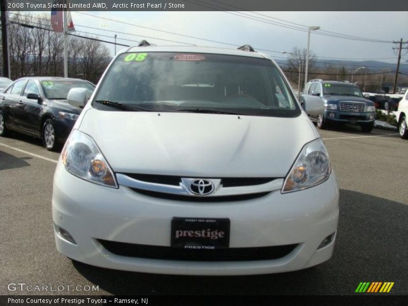Arctic Frost Pearl / Stone 2008 Toyota Sienna Limited AWD