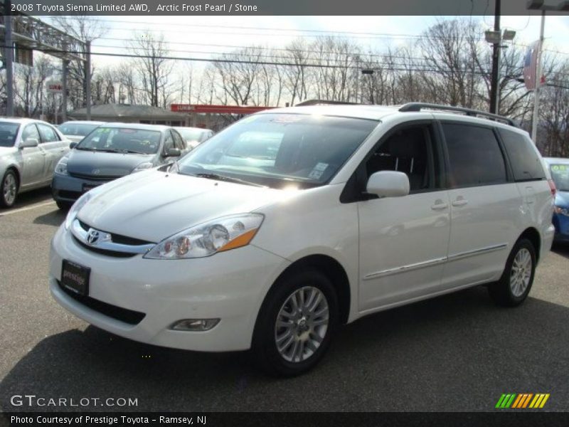Arctic Frost Pearl / Stone 2008 Toyota Sienna Limited AWD