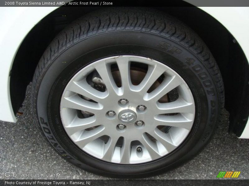Arctic Frost Pearl / Stone 2008 Toyota Sienna Limited AWD