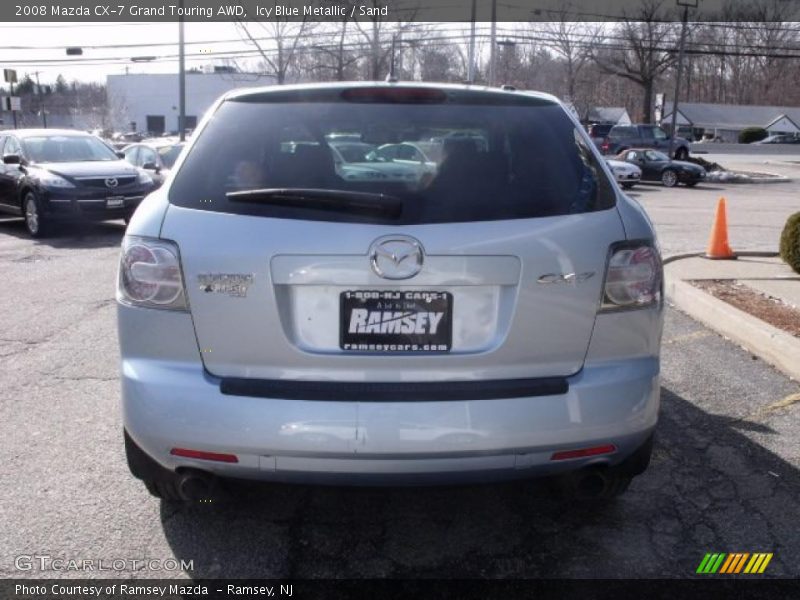 Icy Blue Metallic / Sand 2008 Mazda CX-7 Grand Touring AWD