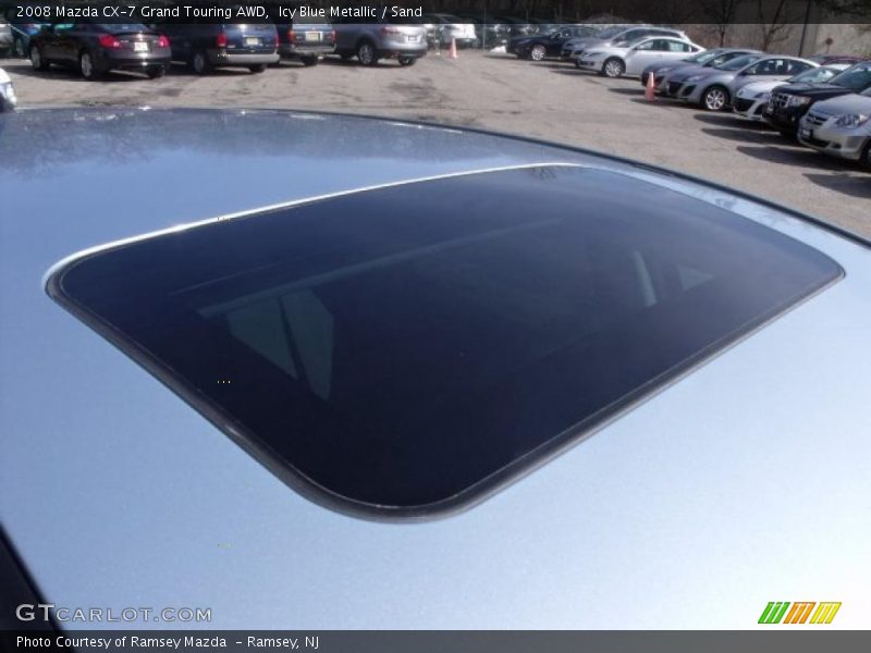 Icy Blue Metallic / Sand 2008 Mazda CX-7 Grand Touring AWD