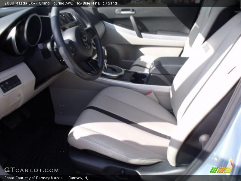 Icy Blue Metallic / Sand 2008 Mazda CX-7 Grand Touring AWD