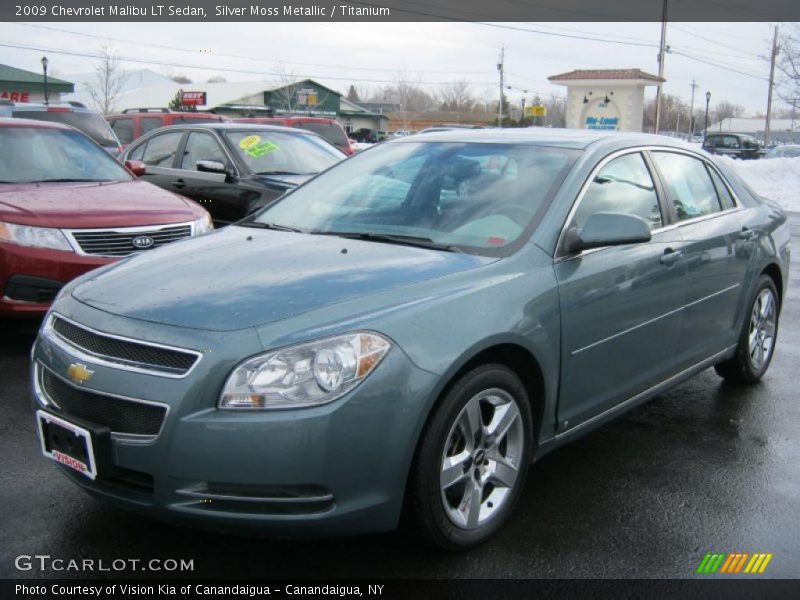 Silver Moss Metallic / Titanium 2009 Chevrolet Malibu LT Sedan