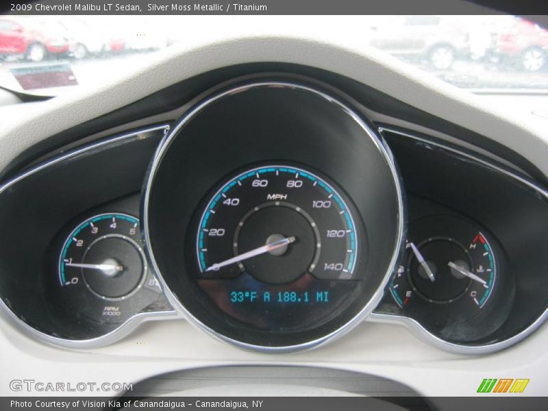 Silver Moss Metallic / Titanium 2009 Chevrolet Malibu LT Sedan