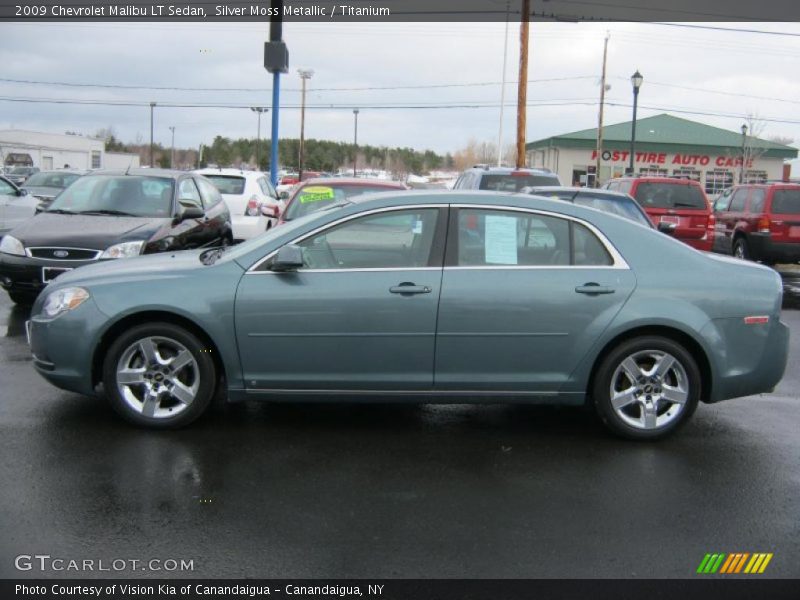 Silver Moss Metallic / Titanium 2009 Chevrolet Malibu LT Sedan