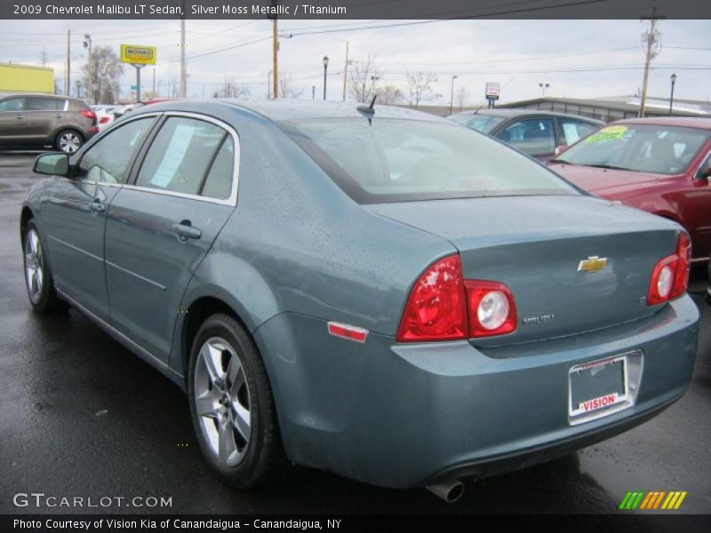 Silver Moss Metallic / Titanium 2009 Chevrolet Malibu LT Sedan