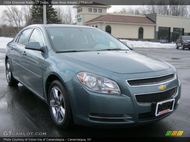 Silver Moss Metallic / Titanium 2009 Chevrolet Malibu LT Sedan