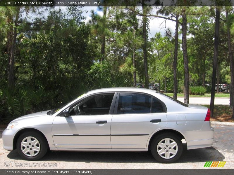 Satin Silver Metallic / Gray 2005 Honda Civic DX Sedan
