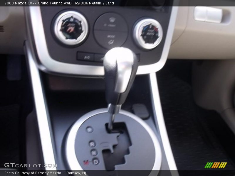 Icy Blue Metallic / Sand 2008 Mazda CX-7 Grand Touring AWD