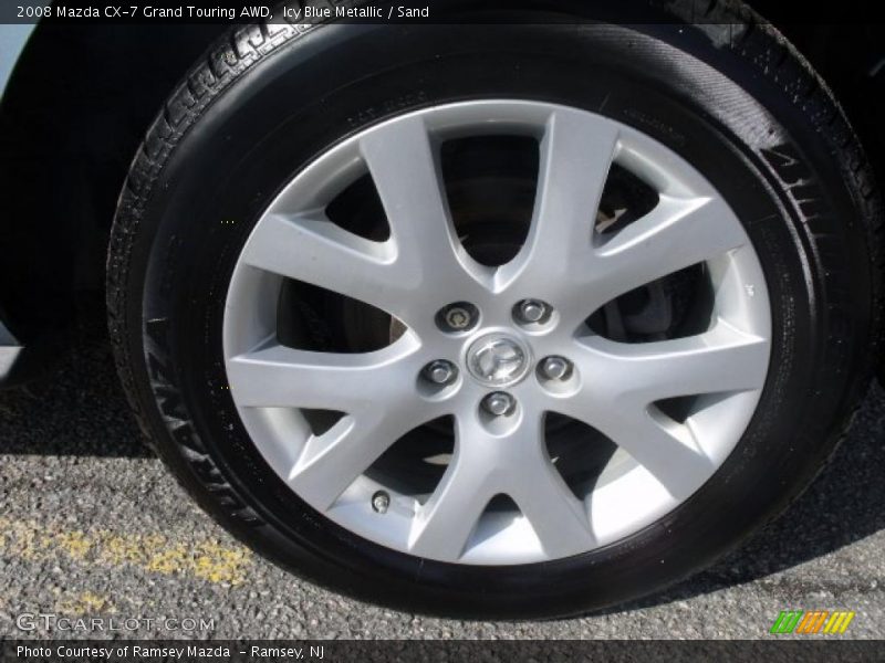 Icy Blue Metallic / Sand 2008 Mazda CX-7 Grand Touring AWD