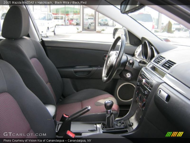  2005 MAZDA3 s Hatchback Black/Red Interior