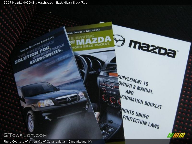 Black Mica / Black/Red 2005 Mazda MAZDA3 s Hatchback