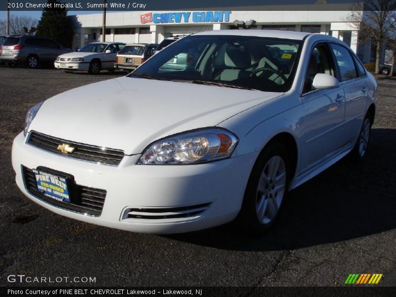 Summit White / Gray 2010 Chevrolet Impala LS