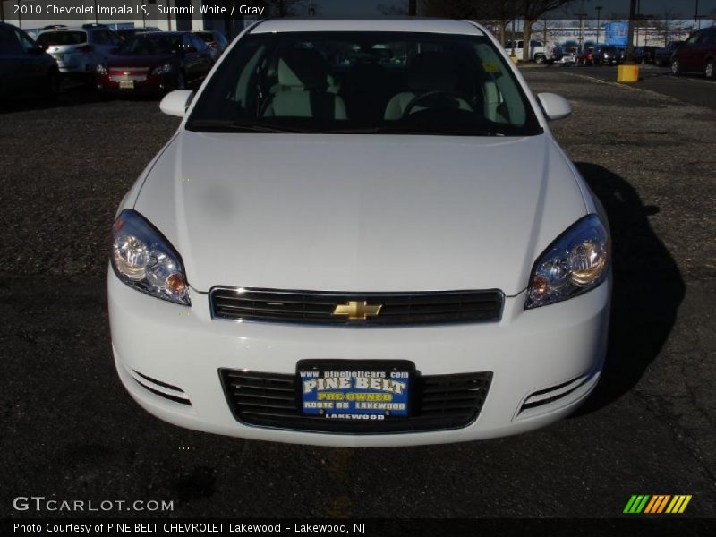 Summit White / Gray 2010 Chevrolet Impala LS