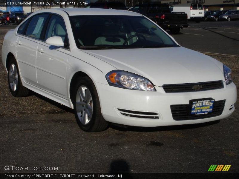 Summit White / Gray 2010 Chevrolet Impala LS