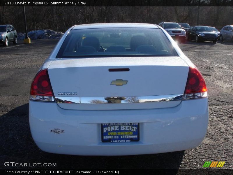 Summit White / Gray 2010 Chevrolet Impala LS