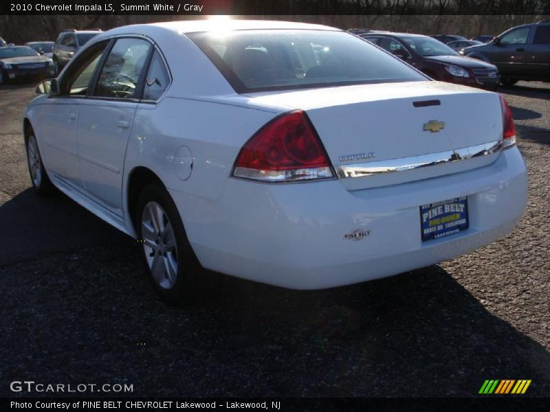 Summit White / Gray 2010 Chevrolet Impala LS