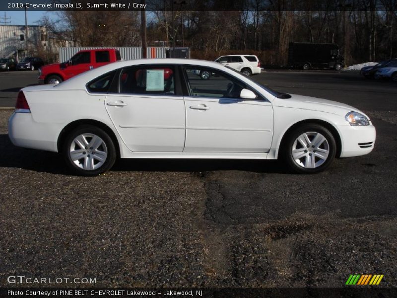Summit White / Gray 2010 Chevrolet Impala LS
