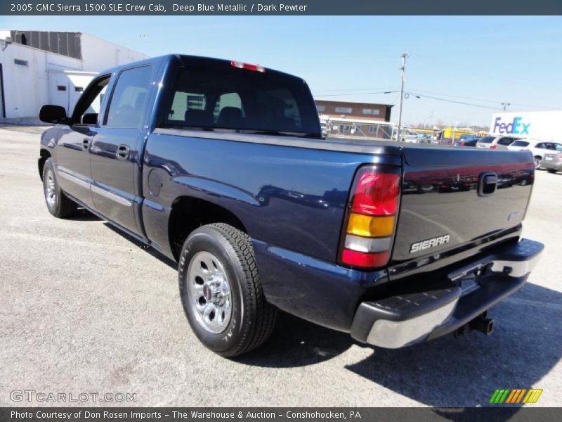 Deep Blue Metallic / Dark Pewter 2005 GMC Sierra 1500 SLE Crew Cab
