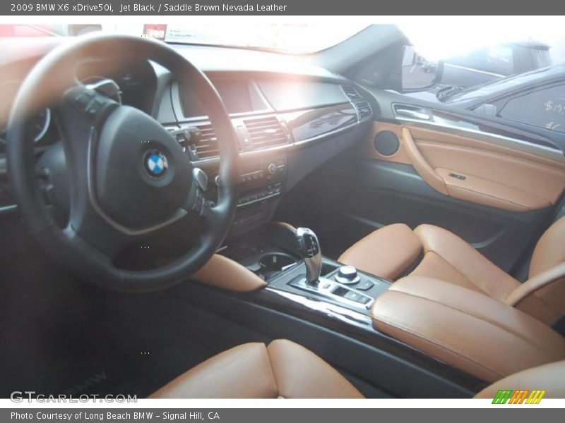 Jet Black / Saddle Brown Nevada Leather 2009 BMW X6 xDrive50i