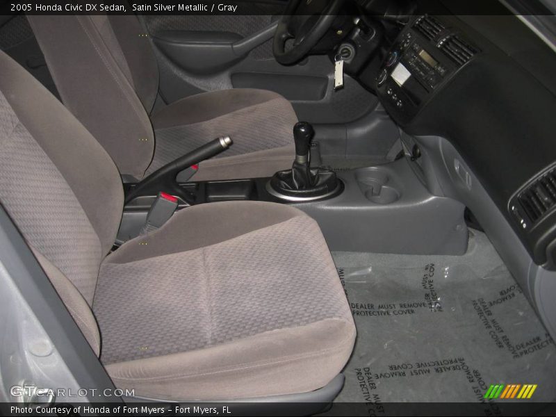 Satin Silver Metallic / Gray 2005 Honda Civic DX Sedan