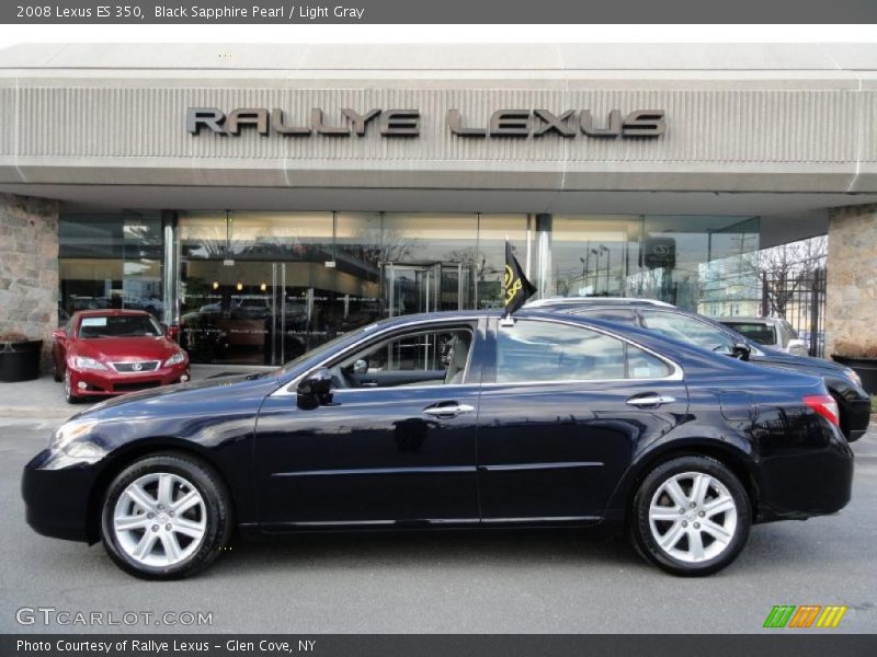 Black Sapphire Pearl / Light Gray 2008 Lexus ES 350