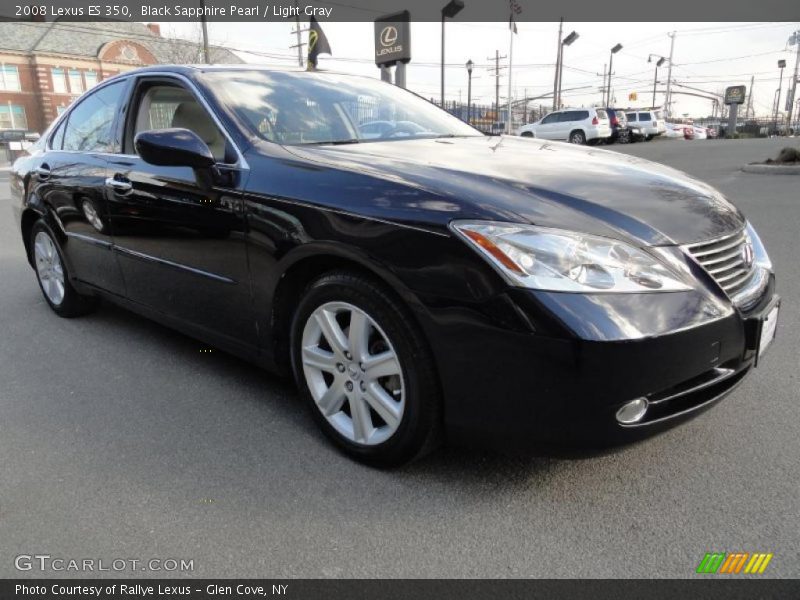 Black Sapphire Pearl / Light Gray 2008 Lexus ES 350