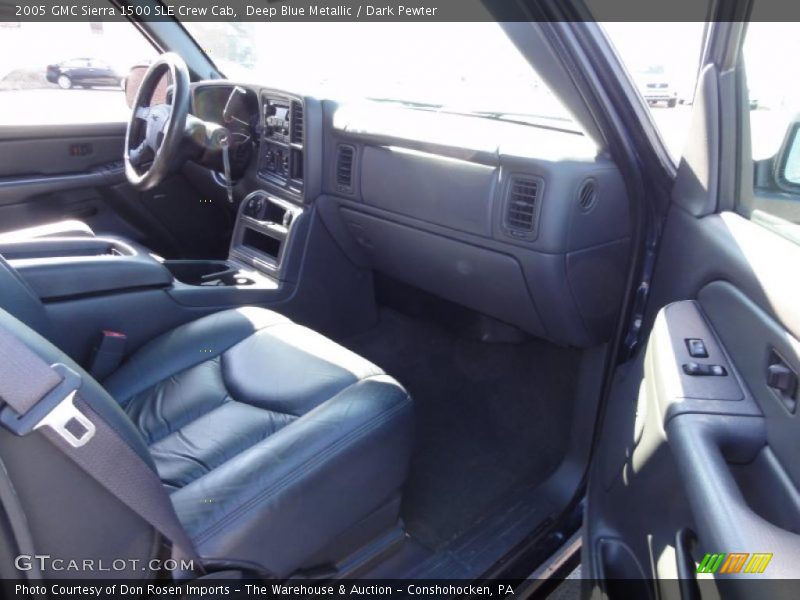 Deep Blue Metallic / Dark Pewter 2005 GMC Sierra 1500 SLE Crew Cab