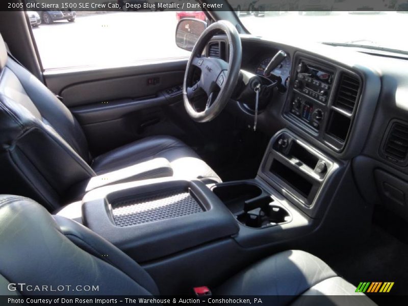 Deep Blue Metallic / Dark Pewter 2005 GMC Sierra 1500 SLE Crew Cab
