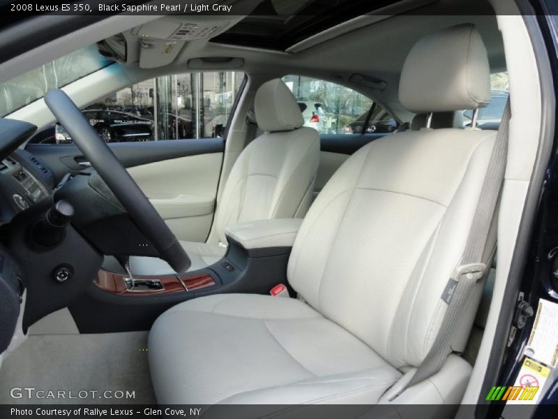 Black Sapphire Pearl / Light Gray 2008 Lexus ES 350