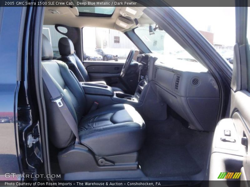 Deep Blue Metallic / Dark Pewter 2005 GMC Sierra 1500 SLE Crew Cab