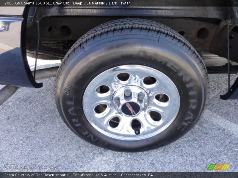 Deep Blue Metallic / Dark Pewter 2005 GMC Sierra 1500 SLE Crew Cab