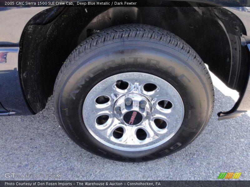 Deep Blue Metallic / Dark Pewter 2005 GMC Sierra 1500 SLE Crew Cab