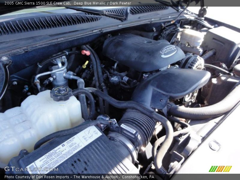 Deep Blue Metallic / Dark Pewter 2005 GMC Sierra 1500 SLE Crew Cab