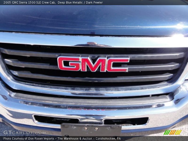 Deep Blue Metallic / Dark Pewter 2005 GMC Sierra 1500 SLE Crew Cab