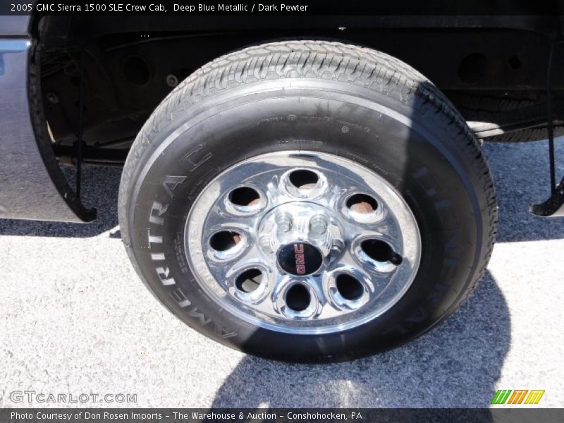 Deep Blue Metallic / Dark Pewter 2005 GMC Sierra 1500 SLE Crew Cab